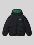 Lacoste Regular Fit Steppjacke mit Logo-Stitching in Black, Größe 164