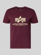 Alpha Industries T-Shirt mit Logo und Rundhalsausschnitt in Bordeaux, ...