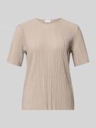 Vila T-Shirt mit Rundhalsausschnitt Modell 'LISA' in Taupe, Größe L