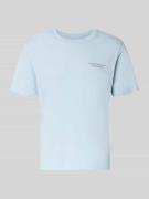 Jack & Jones T-Shirt mit Label-Print und Rundhalsausschnitt in Hellbla...