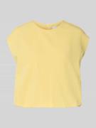 Jake*s Collection Bluse mit Rundhalsausschnitt und Kappärmeln in GELB,...