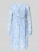 mbyM Knielanges Kleid aus Viskose-Mix Modell 'Pipiana' in Hellblau, Gr...