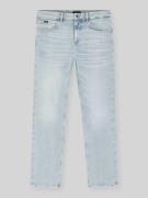 BOSS Straight Fit Jeans aus Baumwoll-Mix Modell 'C-OGDEN' in Hellblau,...
