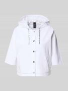 Marc Cain Regular Fit Jacke mit Kapuze in Weiss, Größe 34
