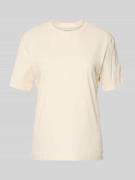 Jake*s Casual T-Shirt aus Baumwolle mit Rundhalsausschnitt in Beige, G...