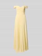 Mascara Maxikleid im Off-Shoulder-Look mit Gehschlitz in Hellgelb, Grö...