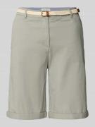 Christian Berg Woman Chino-Bermudas mit Gürtel in Schilf, Größe 34