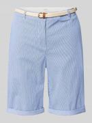 Christian Berg Woman Chino-Bermudas mit Gürtel in Blau, Größe 34