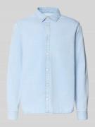 REVIEW Regular Fit Jeanshemd mit Kentkragen in Hellblau, Größe L