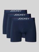 Jockey Slim Fit Trunks mit Logo-Stitching im 3er-Pack in Marine, Größe...