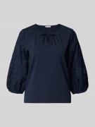 Tom Tailor Regular Fit Blusentop aus Baumwoll-Mix in Dunkelblau, Größe...
