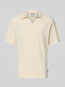 Scotch & Soda Relaxed Fit Poloshirt in Pique-Optik in Offwhite, Größe ...