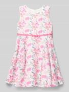 Happy Girls Kleid aus Viskose-Mix mit Taillenband in Ecru, Größe 104