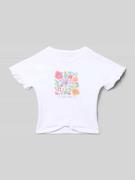 Blue Seven Regular Fit T-Shirt mit Motiv-Print in Weiss, Größe 104