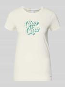 Skiny Slim Fit Pyjama-Oberteil mit Statement-Print in Offwhite, Größe ...