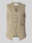 Samsøe Samsøe Weste mit Paspeltaschen Modell 'SATOVA' in Oliv Melange,...