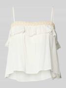 Drykorn Blusentop mit Spaghettiträgern Modell 'TISANE' in Offwhite, Gr...