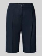 Christian Berg Woman Leinenshorts mit Eingrifftaschen in Dunkelblau, G...
