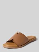 Tamaris Pantoletten aus echtem Leder in Cognac, Größe 36
