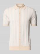 MARKUP Strickjacke mit Polokragen und Knopfleiste in Beige, Größe L