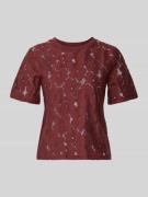 Vero Moda Regular Fit T-Shirt aus Spitze Modell 'SALLIE' in Rostrot, G...