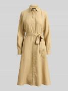 Lauren Ralph Lauren Tailliertes Freizeitkleid aus reinem Leinen in Bei...
