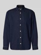 Jack & Jones Regular Fit Jeanshemd mit Kentkragen Modell 'NORREBRO' in...
