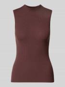 BOSS Slim Fit Top mit Mock-Neck Modell 'FESKIES' in Schoko, Größe L