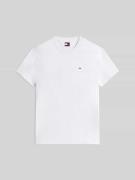Tommy Jeans Regular Fit T-Shirt aus reiner Baumwolle in Hellgrau Melan...
