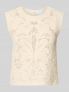 Jake*s Collection Pullunder mit Rundhalsausschnitt in Beige, Größe L