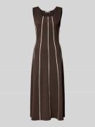 Christian Berg Woman Selection Midikleid aus Viskose-Mix mit Karree-Au...