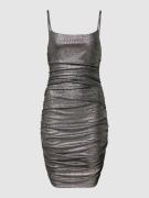 Paradi Cocktailkleid mit Raffung in Silber, Größe 40