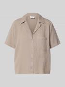 Jake*s Casual Relaxed Fit Pyjama-Oberteil mit Brusttasche in Taupe, Gr...