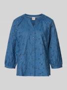 Brax Regular Fit Bluse aus reiner Baumwolle Modell 'VELIA' in Blau, Gr...