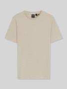BOSS Regular Fit T-Shirt aus Baumwoll-Mix Modell 'TIBURT 240' in Beige...