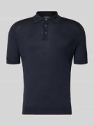 GRAN SASSO Slim Fit Poloshirt aus reiner Seide in Marine, Größe 48