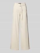 Marc Cain Wide Leg Hose mit Gürtel in Sand, Größe 38