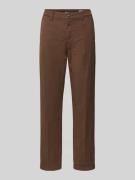 MAC Straight Fit Chino in verkürzter Passform in Dunkelbraun, Größe 32