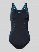 Arena Slim Fit Badeanzug mit Logo-Print in Black, Größe 34