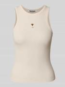 REVIEW Tanktop mit Rundhalsausschnitt in Offwhite, Größe L