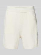 Lacoste Relaxed Fit Sweatshorts aus Baumwoll-Mix in Offwhite, Größe L