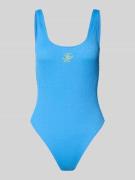 TOMMY HILFIGER Badeanzug mit Logo-Stitching in Blau, Größe L