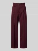 Tommy Hilfiger Loose Fit Weite Hose aus Woll-Mix in Bordeaux, Größe 34