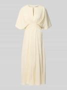 Copenhagen Muse Midikleid mit V-Ausschnitt Modell 'VIANNA' in Hellgelb...