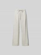 Lala Berlin Stoffhose mit Allover-Animal-Print in Hellgrau, Größe L