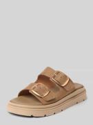 Tamaris Wedges aus echtem Leder in Sand, Größe 36