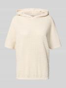 OPUS Strickshirt mit Kapuze Modell 'Gikaria' in Beige, Größe 36