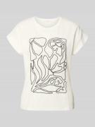 Christian Berg Woman T-Shirt mit Stitching und Rundhalsausschnitt in O...