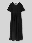 Tom Tailor Denim Figurumspielendes Midikleid aus Viskose-Leinen-Mix in...