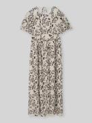 Tom Tailor Denim Figurumspielendes Midikleid aus Viskose-Leinen-Mix in...